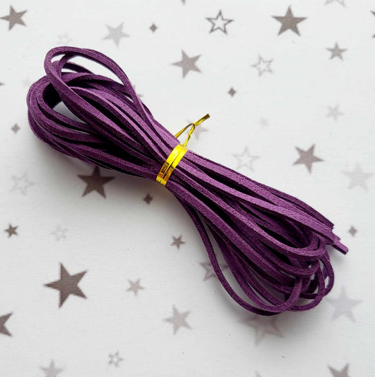 Amethyst -3mm Waxed cord for jewelry making Alicia's Craft Supplies