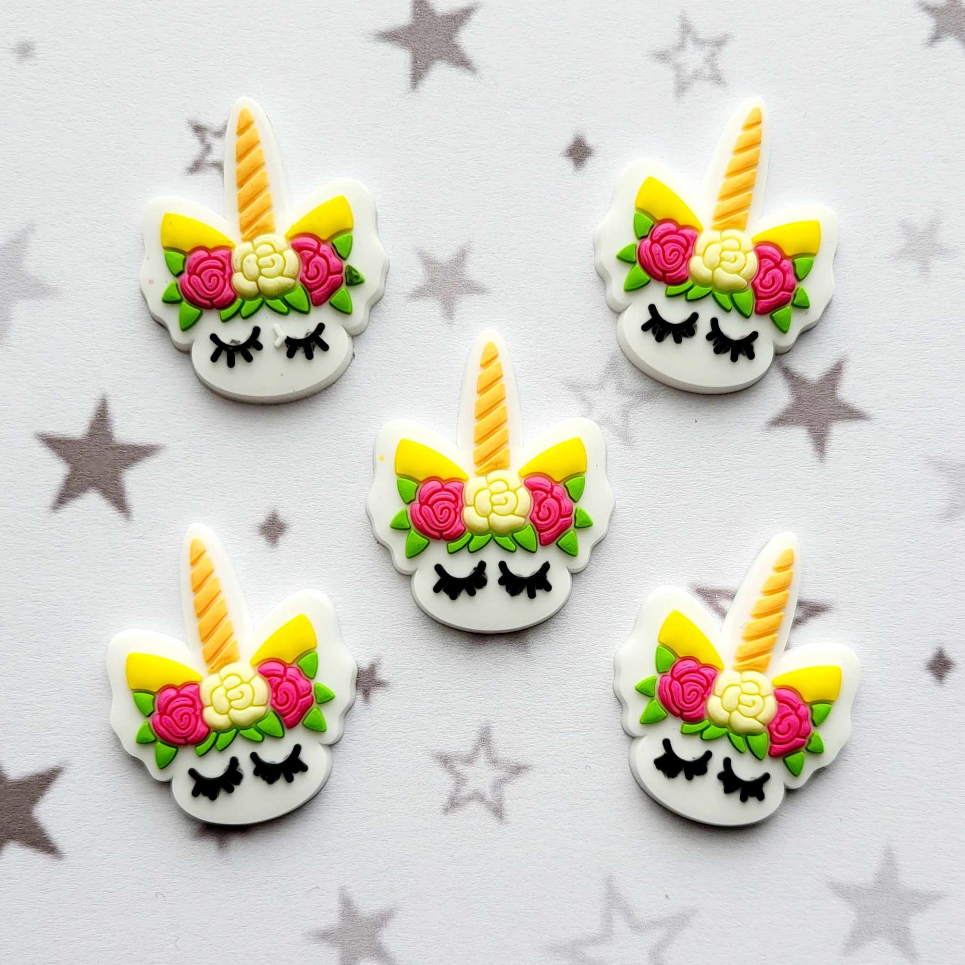 Unicorn Autumn Rubber Flatback Kawaii Embellishment Alicia's Craft Supplies