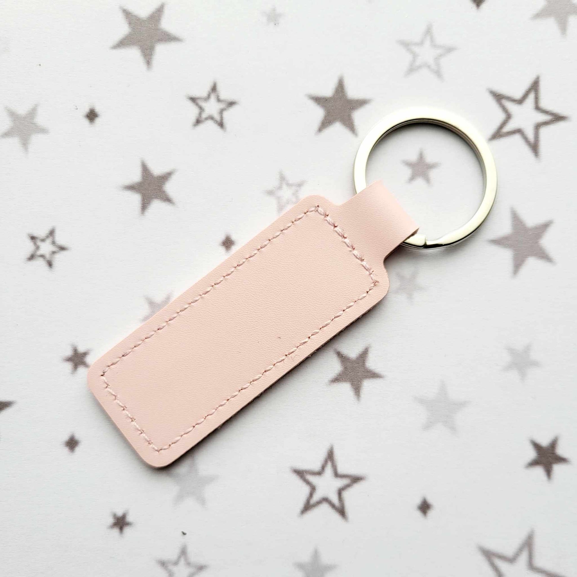 Pink Faux Leather Keyring Blank For HTV personalized gifts - Alicia's Craft Supplies