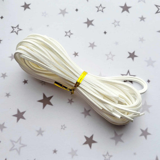 Pearl White Suede Beading Cord Alicia's Craft Supplies