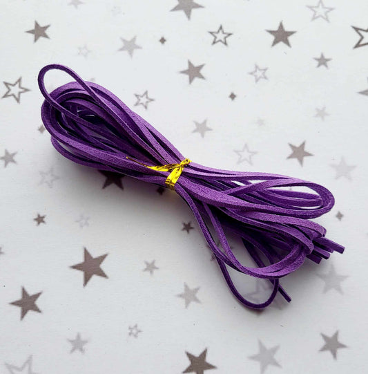 Purple Suede Cord for braided Bracelets Alicia's Craft Supplies