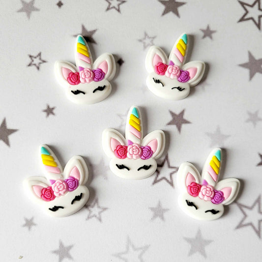 Unicorn Summer Rubber Flat back Embellishment Alicia's Craft Supplies